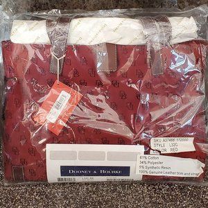 Vintage NWT Red Monogram Dooney & Bourke Tote Bag